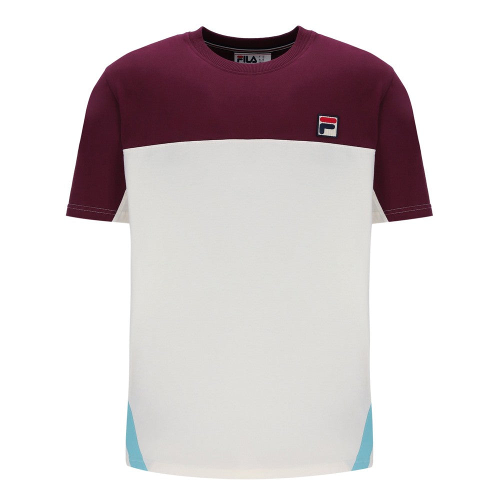Fila Mens Red Tiebreaker Colour Block T-Shirt