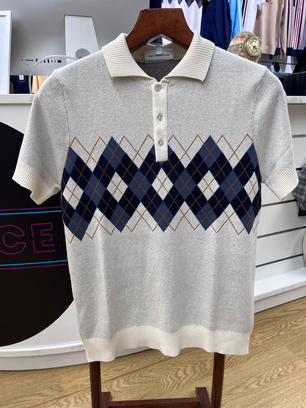 Sergio Tachinni short sleeve knitted polo