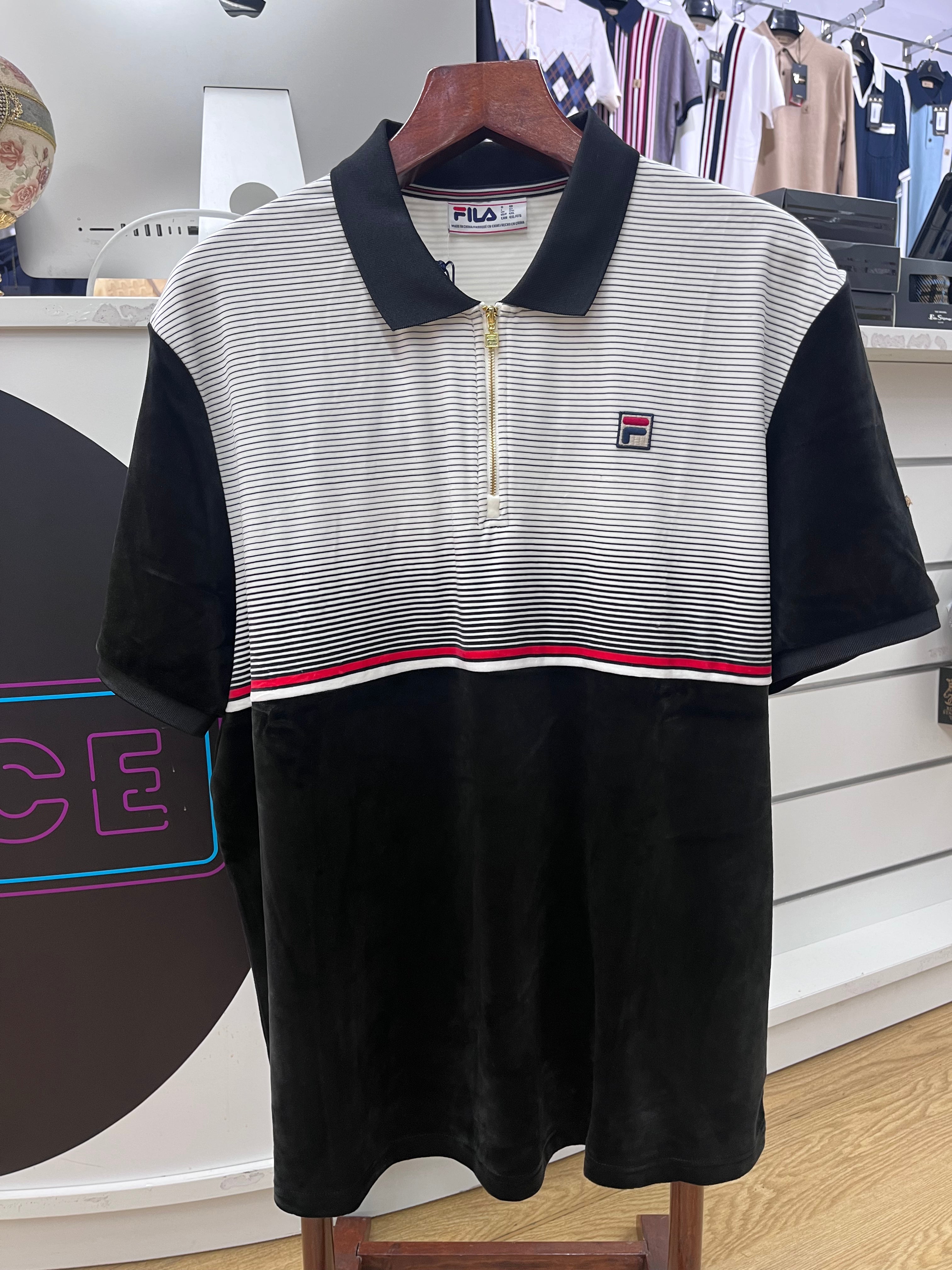 fila velour polo