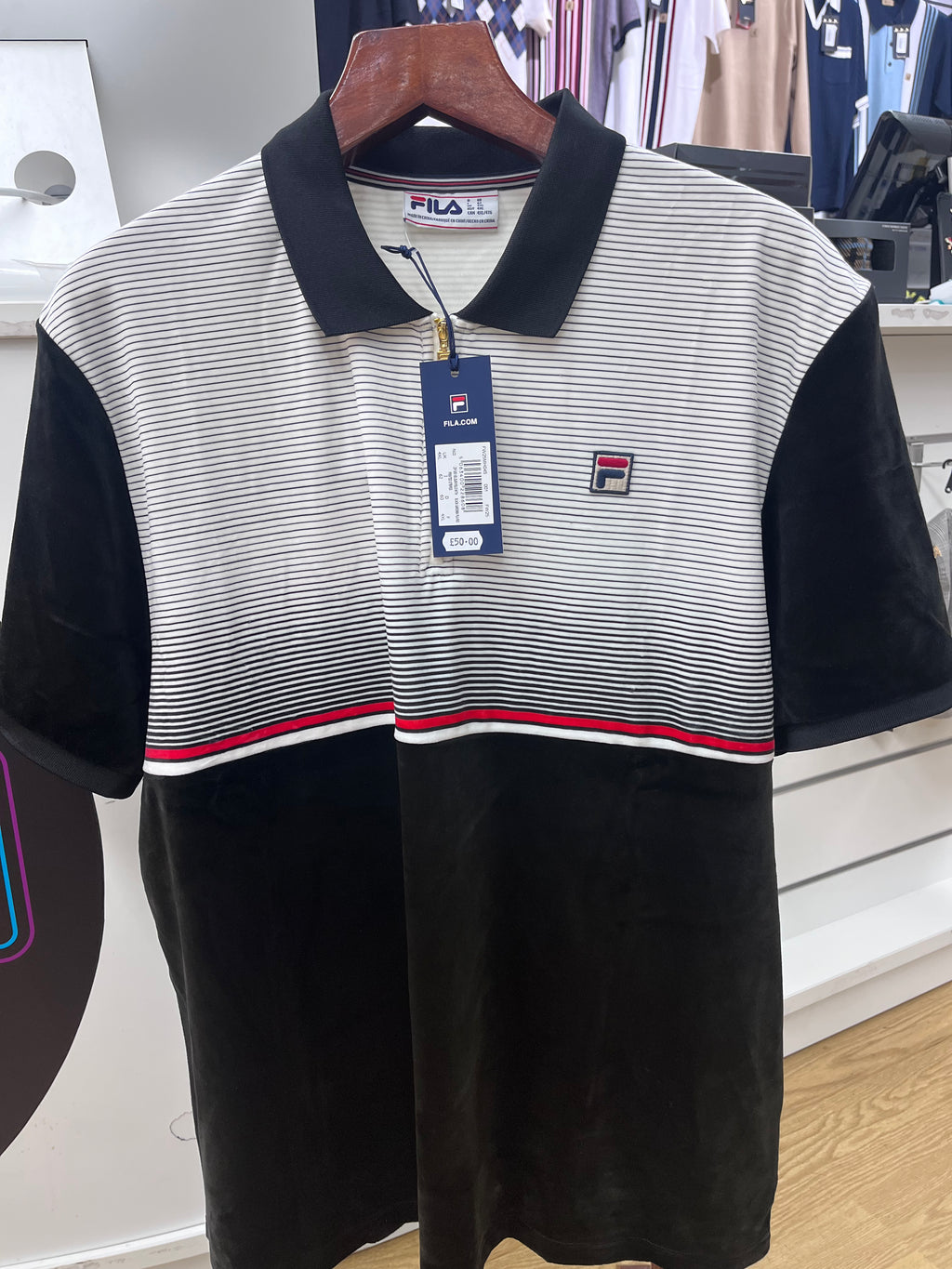 fila velour polo