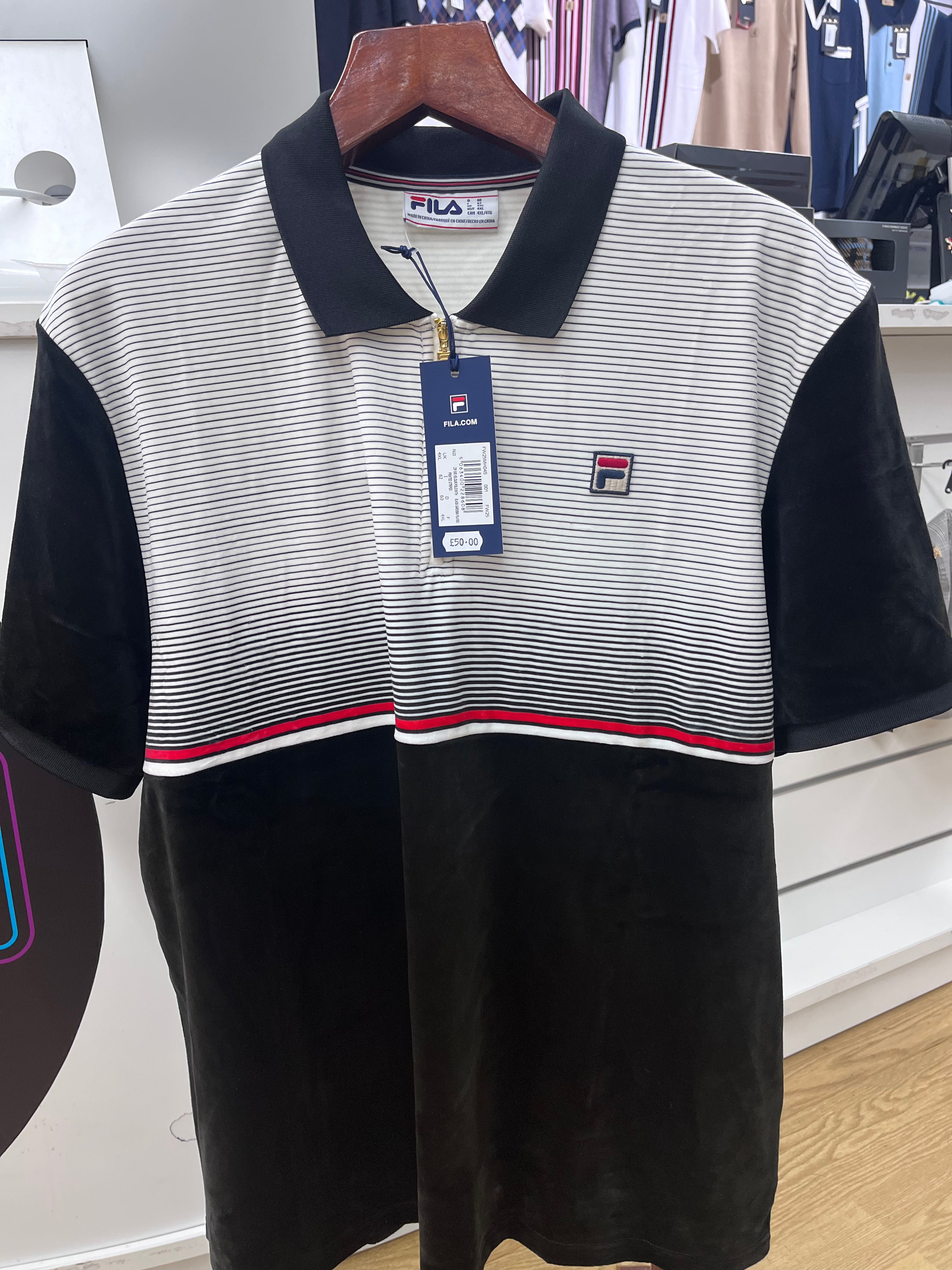 fila velour polo