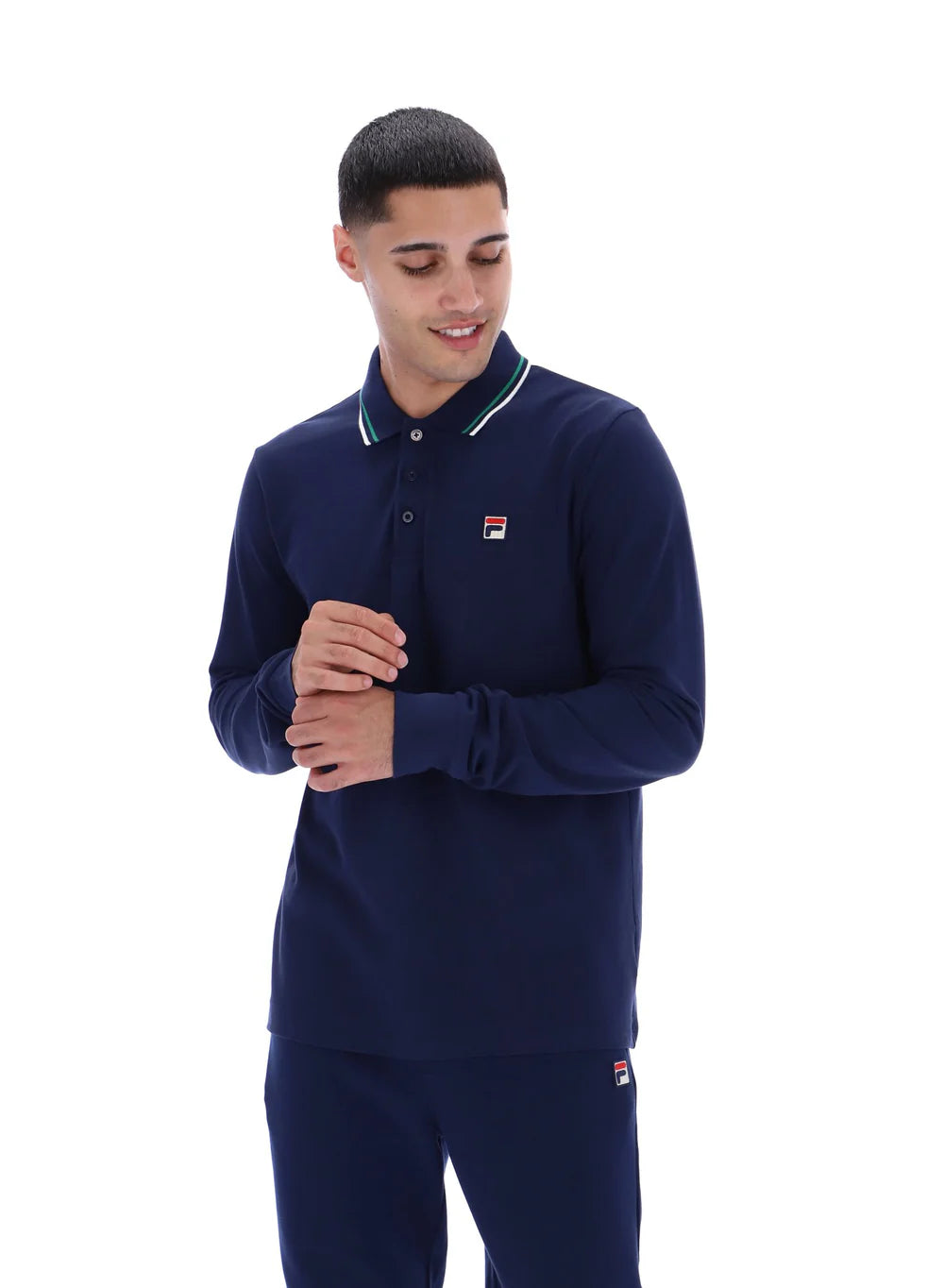 MONTE TIPPED COLLAR LONG SLEEVE POLO