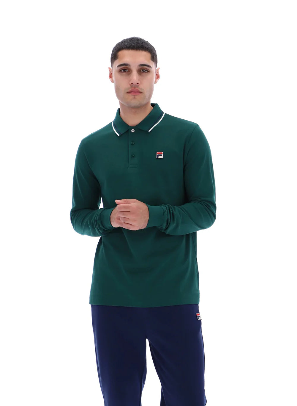 MONTE TIPPED COLLAR LONG SLEEVE POLO