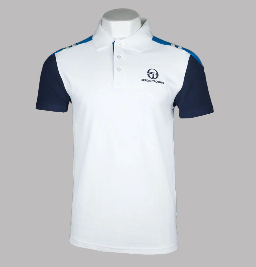 SERGIO TACCHINI DRIVE POLO SHIRT WHITE/MARITIME BLUE