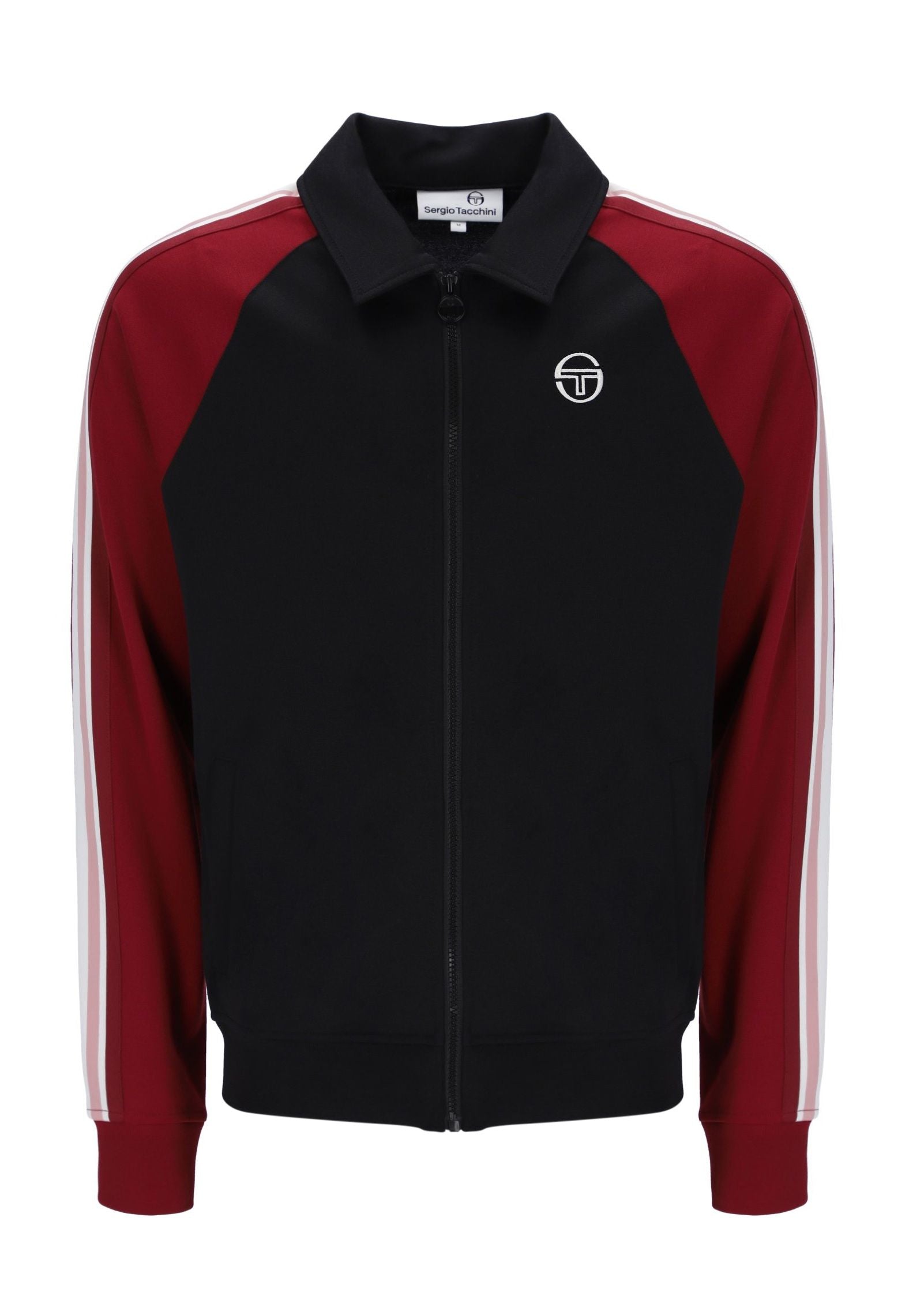 Sergio Tacchini Renshaw Tape Track Jacket Black Gardenia