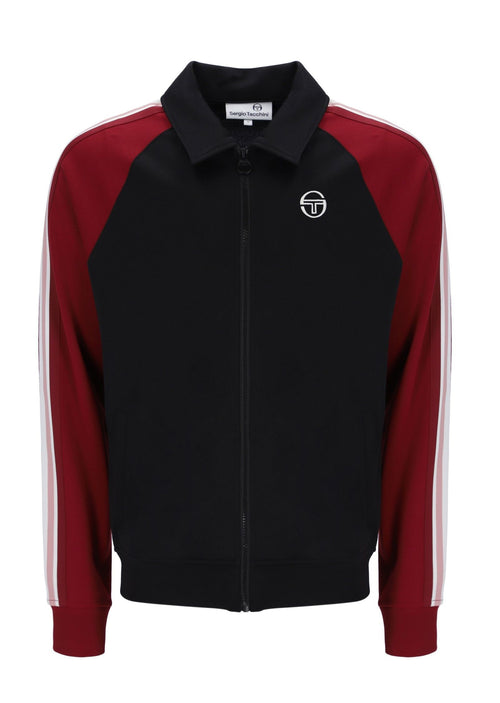 Sergio Tacchini Renshaw Tape Track Jacket Black Gardenia